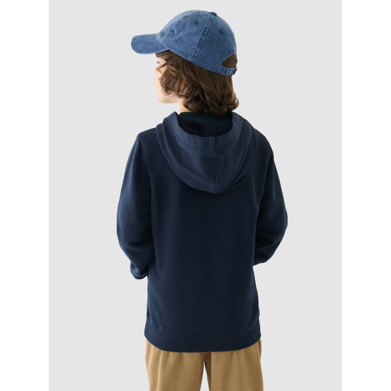 Chlapecká mikina s kapucí 4F JUNIOR-SWEATSHIRT-JWMM00TSWSM1292-31S-NAVY - 