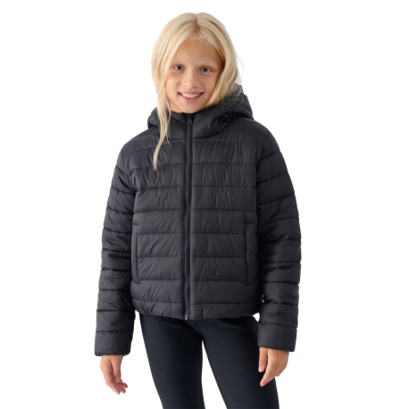 Dívčí bunda 4F JUNIOR-DOWN JACKET-JWAW24TDJAF449-20S-BLACK