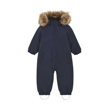 Dětský zimní overal COLOR KIDS-Coverall W. Fake Fur-741590.7850-Total Eclipse