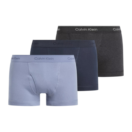 Pánské boxerky CALVIN KLEIN-3 PACK-TRUNK-INK, CHARCOAL HEATHER, TROPOSPHERE