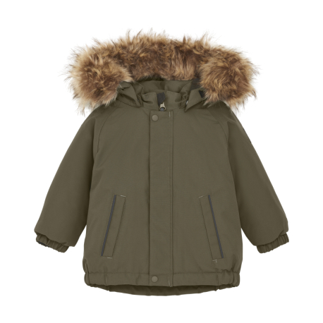 Dětská bunda COLOR KIDS-Parka W. Fake Fur-741607.9501-Grape Leaf