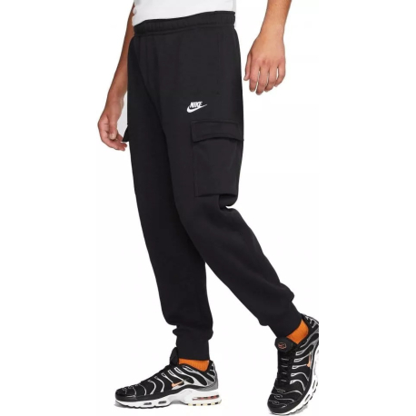 Pánske zateplené tepláky NIKE-Sportswear Club Fleece-010 BLACK/BLACK/WHITE