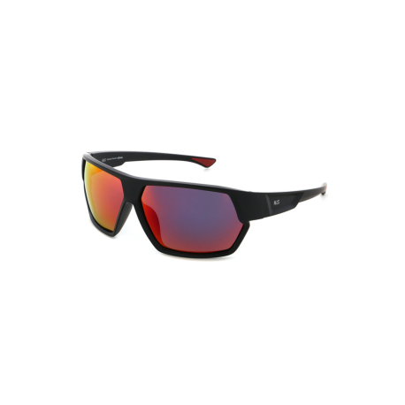 Polarizační sluneční brýle H.I.S. POLARIZED-HPS37105-1, black, smoke with red mirror POL, 66-10-142