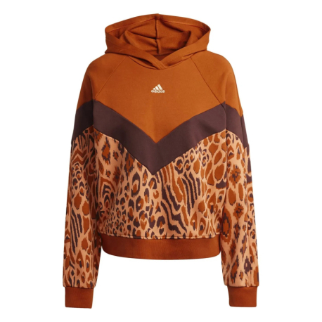 Dámská mikina s kapucí ADIDAS-FARM HOODIE-IV9739-Orange