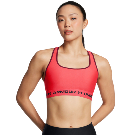 Dámská tréninková sportovní podprsenka UNDER ARMOUR-Crossback Mid Bra-RED