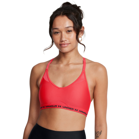 Dámská tréninková sportovní podprsenka UNDER ARMOUR-UA Crossback Low Bra-RED