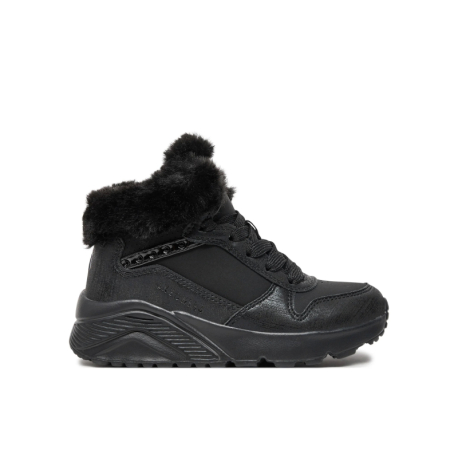 Dětské kotníkové zimní boty SKECHERS-Uno Lite Comfurt Collar black/black