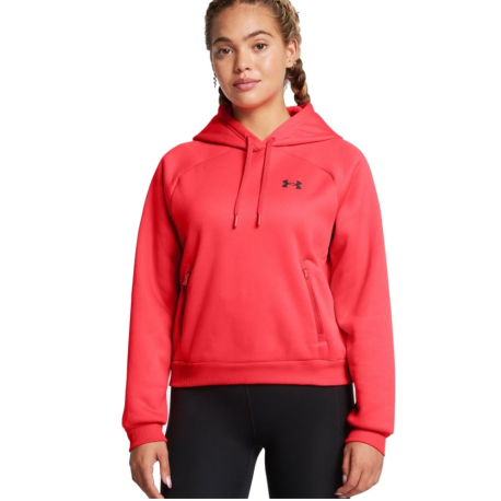 Dámska zateplená mikina s kapucňou UNDER ARMOUR-UA Armour Flc Pro Hdy-RED