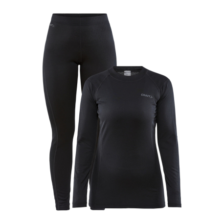 Dámské termoprádlo vrchní a spodní díl CRAFT-CORE WARM BASELAYER SET W-999000-Black