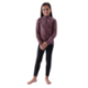 Dívčí lyžařská flísová mikina 4F JUNIOR-FLEECE UNDERWEAR-JWAW24UFLEF051-64A-SALMON CORAL ALLOVER