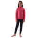 Dívčí lyžařská flísová mikina 4F JUNIOR-FLEECE UNDERWEAR-JWAW24UFLEF051-62A-RED ALLOVER