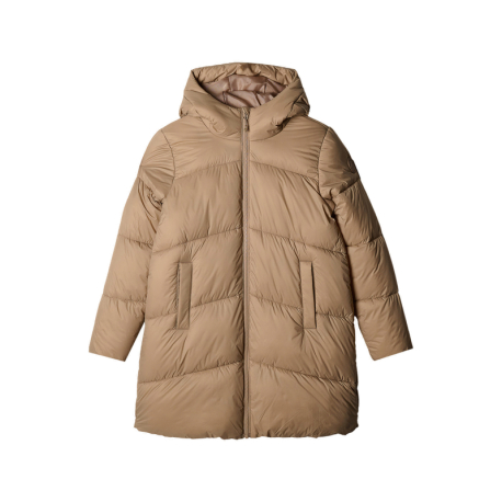 Dívčí bunda 4F JUNIOR-DOWN JACKET-JWAW24TDJAF455-83S-BEIGE