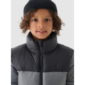 Chlapecká bunda 4F JUNIOR-DOWN JACKET-JWAW24TDJAM461-25S-GREY - 