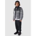 Chlapecká bunda 4F JUNIOR-DOWN JACKET-JWAW24TDJAM461-25S-GREY - 