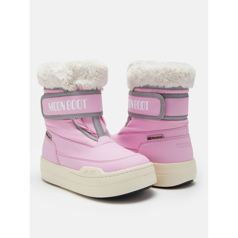 Juniorské vysoké zimní boty MOON BOOT-MB JR PARK STRAP-J001 PINK - 