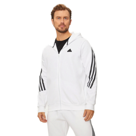 Pánská mikina se zipem ADIDAS-M FI 3S FZ-JJ4158-White