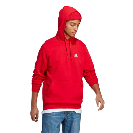 Pánská mikina s kapucí ADIDAS-M FEELCOZY HD-H47018-Red