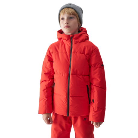 Chlapecká lyžařská bunda 4F JUNIOR-TECHNICAL JACKET-JWAW24TTJAM534-62S-RED