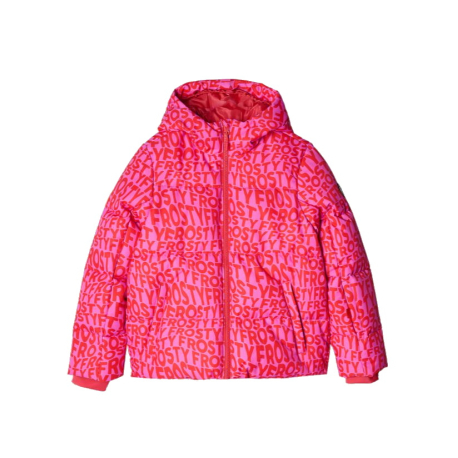 Dívčí lyžařská bunda 4F JUNIOR-TECHNICAL JACKET-JWAW24TTJAF544-90A-MULTICOLOUR ALLOVER