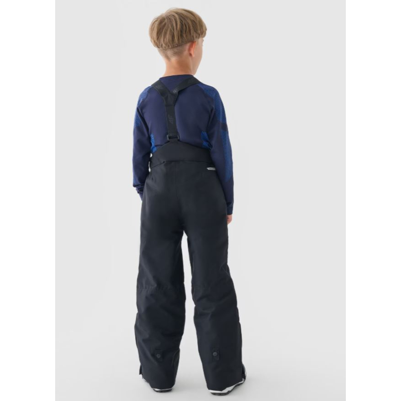 Chlapecké lyžařské kalhoty 4F JUNIOR-TROUSERS FNK-JWAW24TFTRM656-20S-DEEP BLACK - 