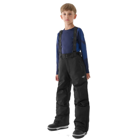 Chlapčenské lyžiarske nohavice 4F JUNIOR-TROUSERS FNK-JWAW24TFTRM656-20S-DEEP BLACK