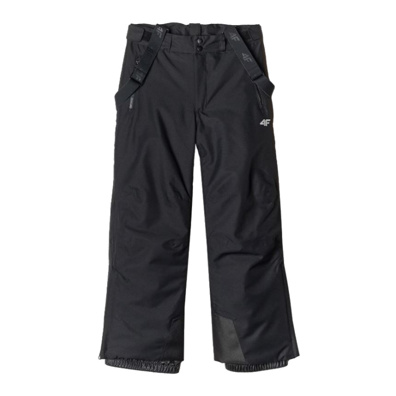 Chlapecké lyžařské kalhoty 4F JUNIOR-TROUSERS FNK-JWAW24TFTRM656-20S-DEEP BLACK - 