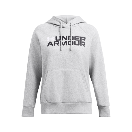 Dámská zateplená mikina s kapucí UNDER ARMOUR-Rival Fleece Wordmark Hoodie-GRY