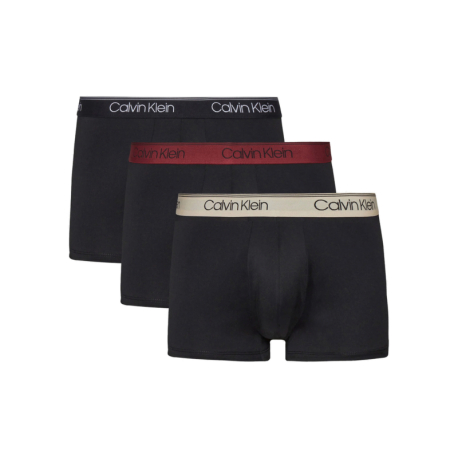 Pánské boxerky CALVIN KLEIN-3 PACK-LOW RISE TRUNK-B- BLACK, SYRAH, COCOON WBS