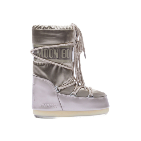 Juniorské vysoké zimní boty MOON BOOT-MB ICON GLANCE-JR-B003 PLATINUM