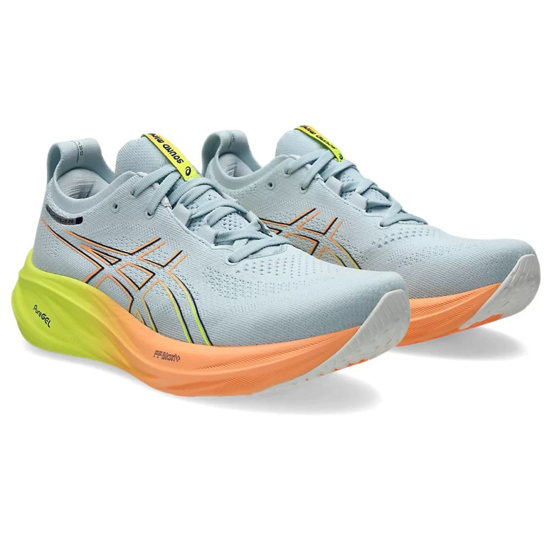 Pánská běžecká obuv ASICS-Gel Nimbus 26  Paris cool grey/safety yellow - 