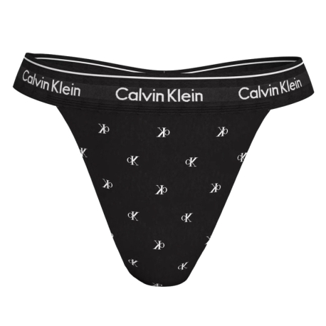 Dámské kalhotky CALVIN KLEIN-1 PACK-STRING THONG-DIAMOND LOGO_BLACK