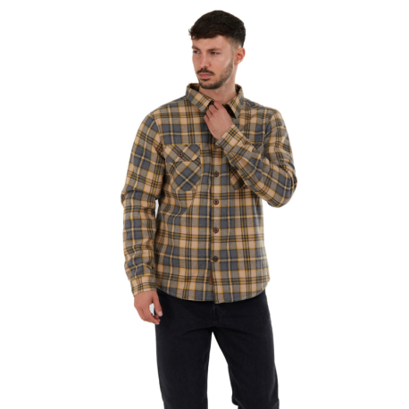 Pánská košile s dlouhým rukávem FUNDANGO-Roddy Lined Shirt-648-golden rod