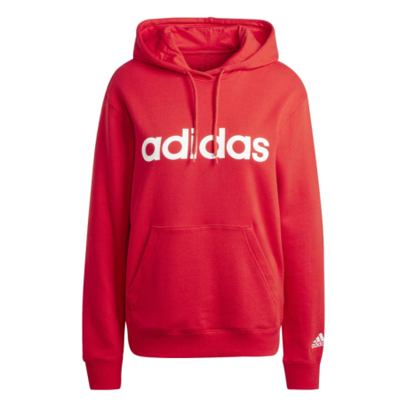 Dámská mikina s kapucí ADIDAS-W LIN FT HD-IY9187-Red