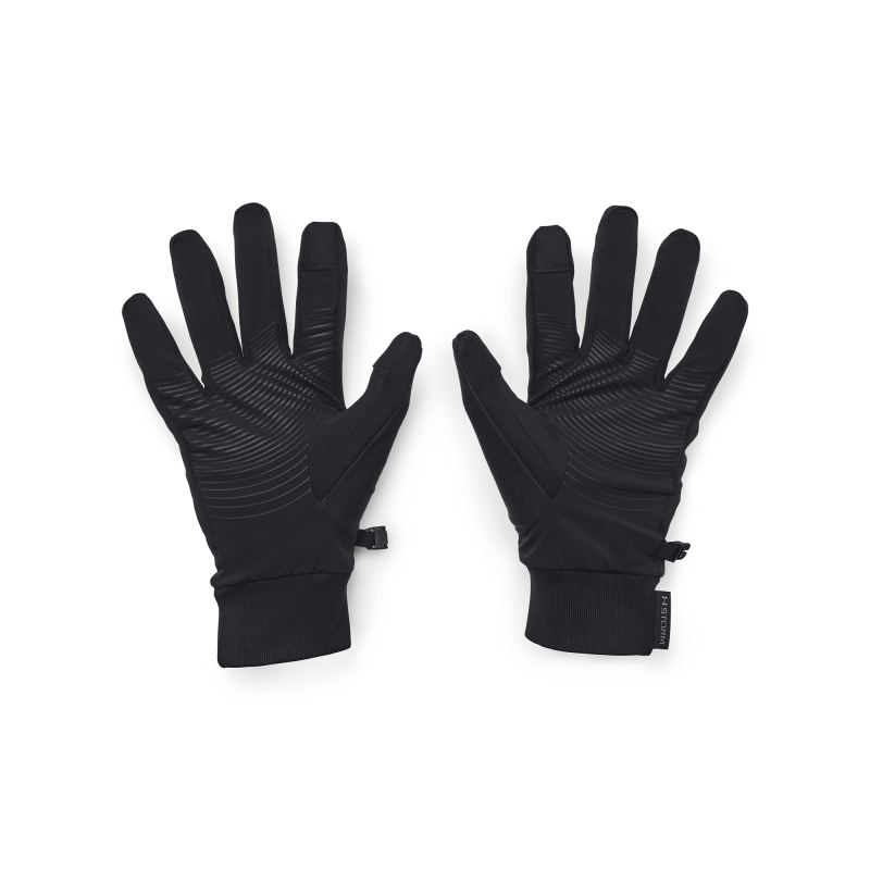 Pánské rukavice UNDER ARMOUR-UA Storm Fleece Run Gloves-BLK - 