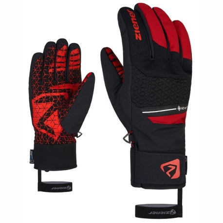 Pánské lyžařské rukavice ZIENER-GRANIT GTX AW glove ski alpine, red pepper