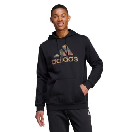 Pánská zateplená mikina s kapucí ADIDAS-M CAMO H-IW2678-Black