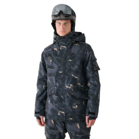 Pánská lyžařská bunda 4F-TECHNICAL JACKET-WAW24TTJAM509-90A-MULTICOLOUR ALLOVER