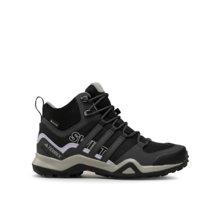 Dámská kotníková turistická obuv ADIDAS-Terrex Swift R2 Mid GTX Ws core black/solid grey/purple tint