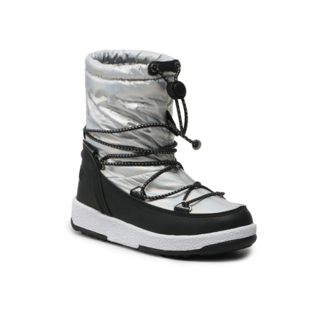 Dívčí vysoké zimní boty MOON BOOT-JR GIRL BOOT MET, 003 silver