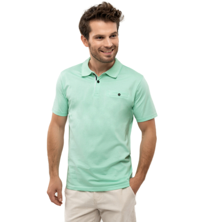 Pánské polo triko s krátkým rukávem VOLCANO-MARON-303-MINT