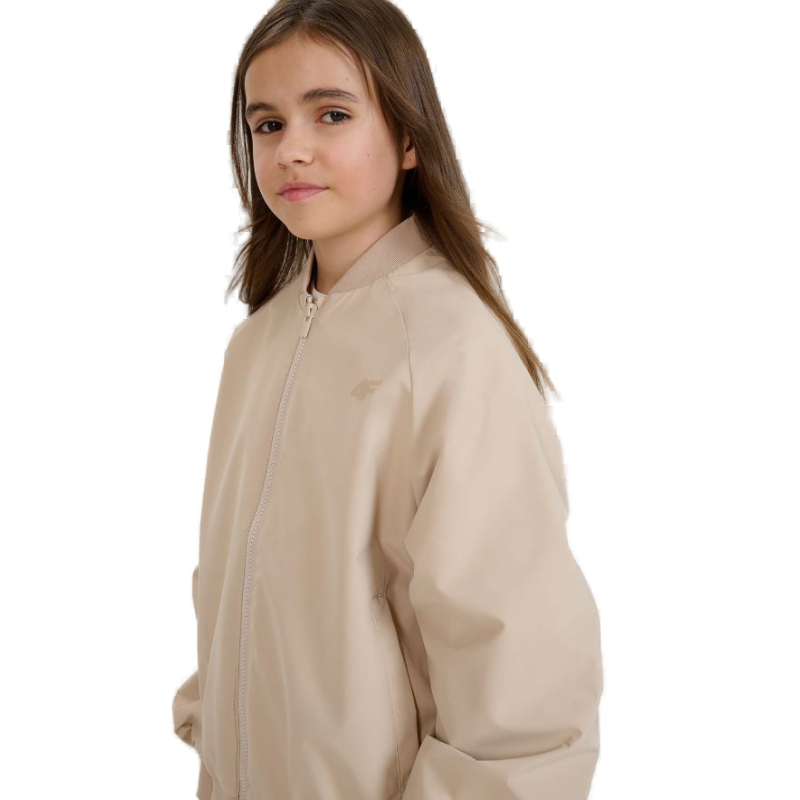 Dívčí bunda 4F JUNIOR-JACKET F184-82S-LIGHT BROWN - 