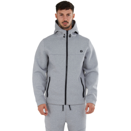 Pánská zateplená mikina s kapucí FUNDANGO-Hamal Tech Hoodie-745-grey heather