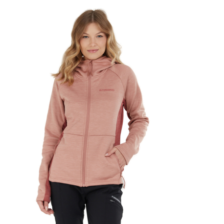 Dámská turistická mikina se zipem FUNDANGO-Alita Fleece Jacket-385-mauve