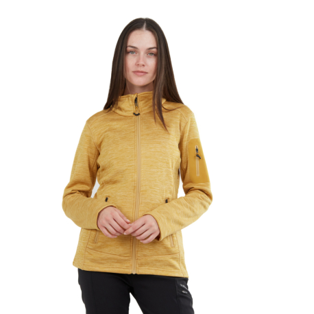 Dámská turistická mikina se zipem FUNDANGO-Antila Fleece Jacket-208-vanilla