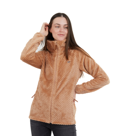 Dámská turistická mikina se zipem FUNDANGO-Shiren Fleece Jacket-325-smoke rose