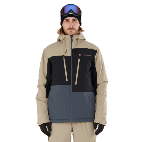 Pánská lyžařská bunda s kapucí FUNDANGO-Atlas Allmountain Jacket-636-cashmere