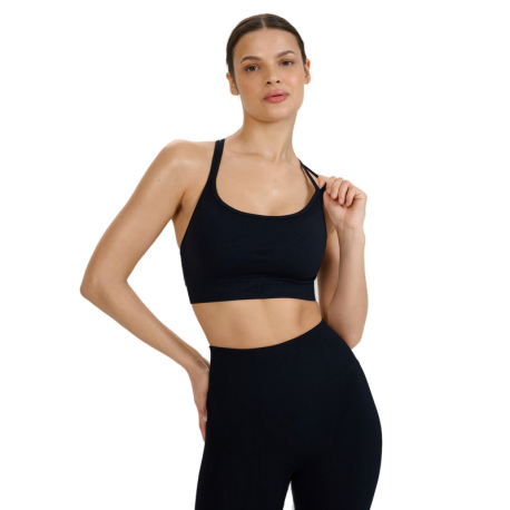 Dámská tréninková sportovní podprsenka 4F-SPORT BRA F166-20S-DEEP BLACK