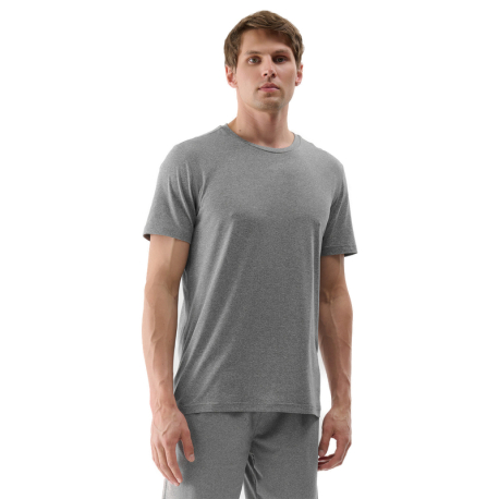 Pánské tréninkové tričko s krátkým rukávem 4F-TSHIRT FNK M1344-25M-GREY MELANGE