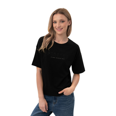 Dámské triko s krátkým rukávem VOLCANO-PERFECT-700-BLACK