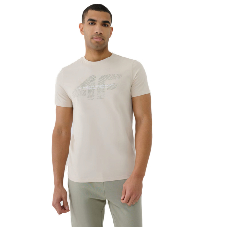 Pánské triko s krátkým rukávem 4F-TSHIRT M2004-12S-CREME
